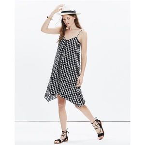 Silk Trapeze Cami Dress in Bloomstamp